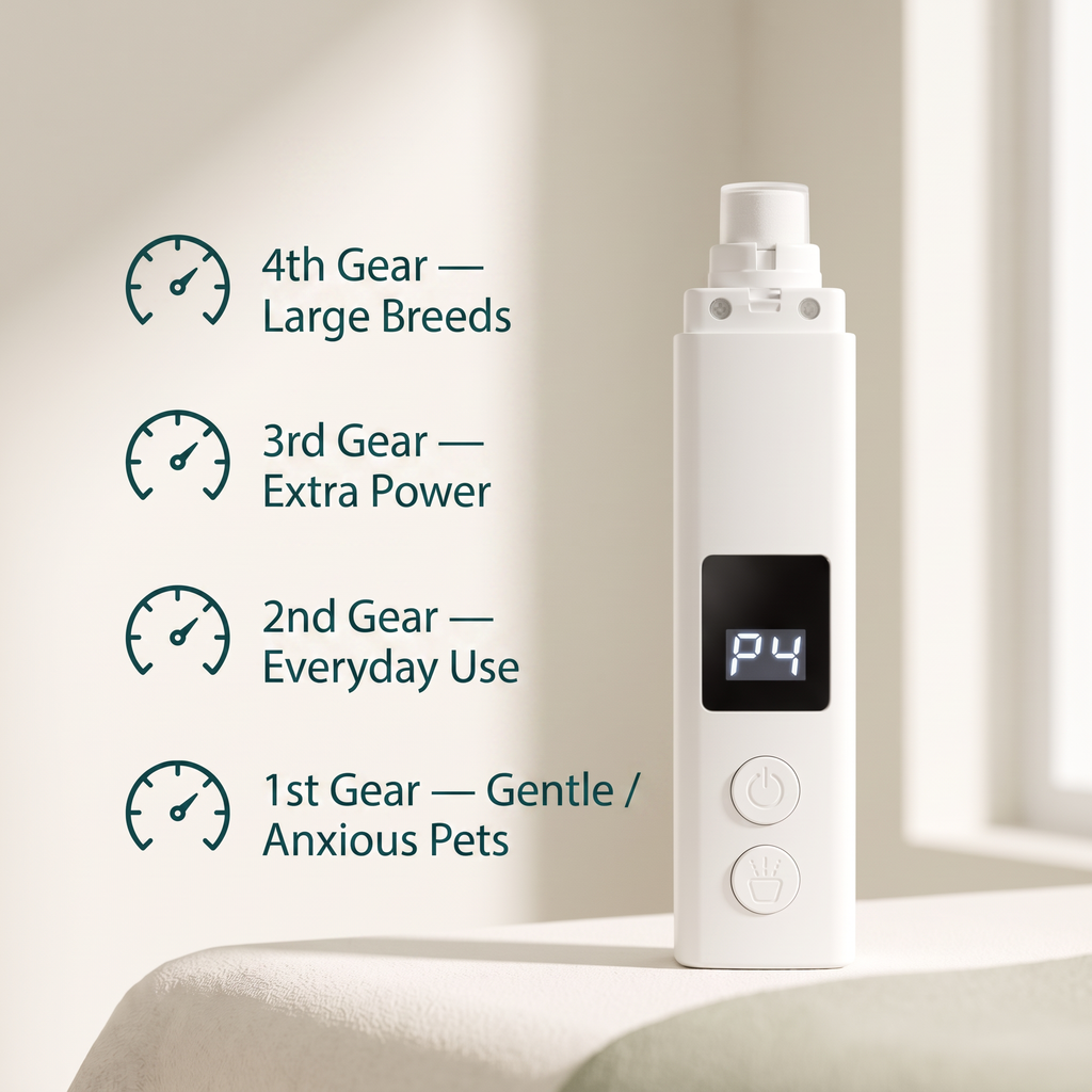 Vantry Pet Silent Nail Grinder for Dogs & Cats — Rechargeable, Painless & Stress-Free
