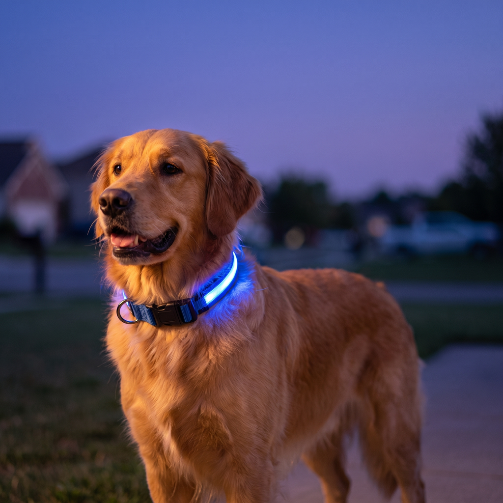 Protective Cover Positioning Tracker Waterproof LED Pet Luminous Collar