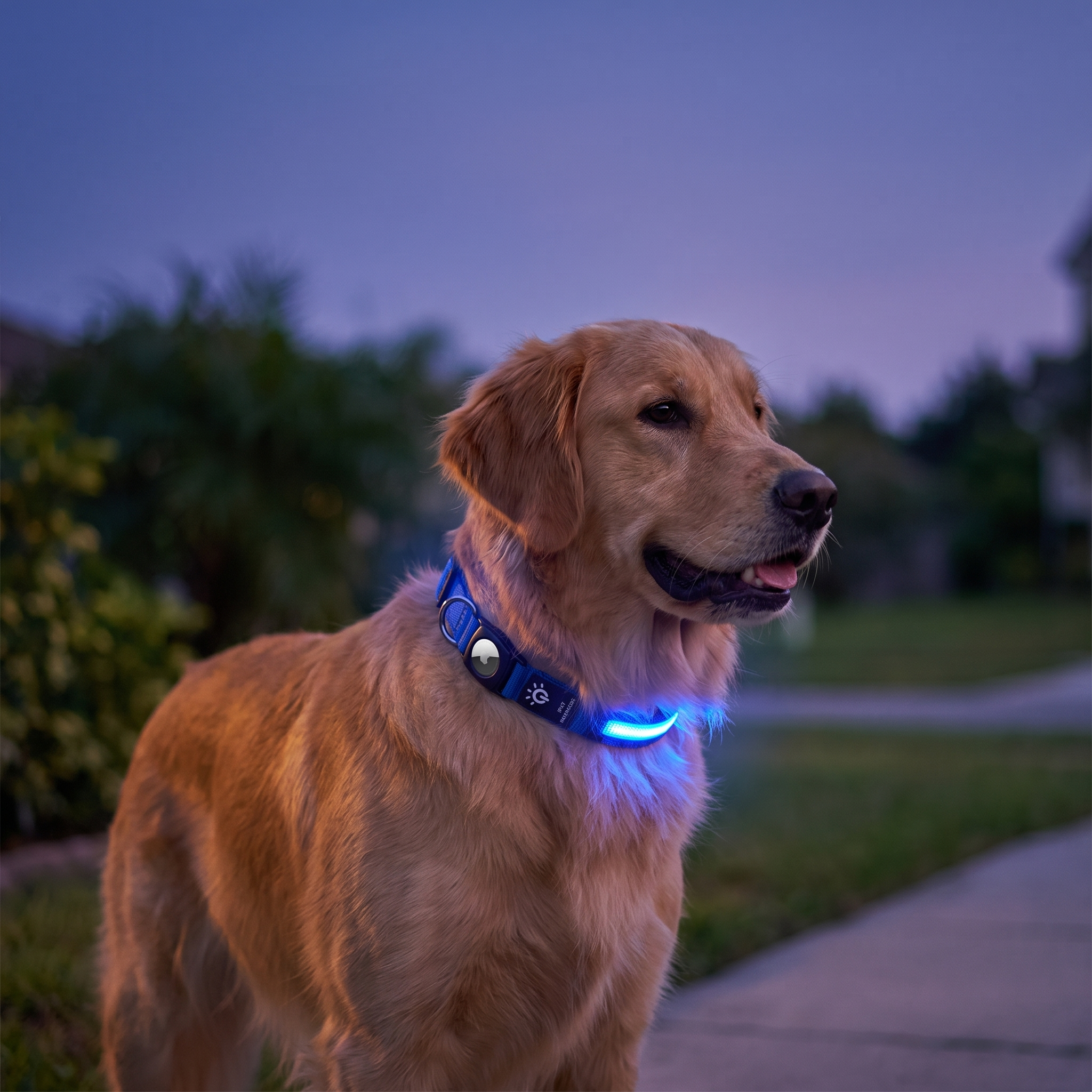 Protective Cover Positioning Tracker Waterproof LED Pet Luminous Collar